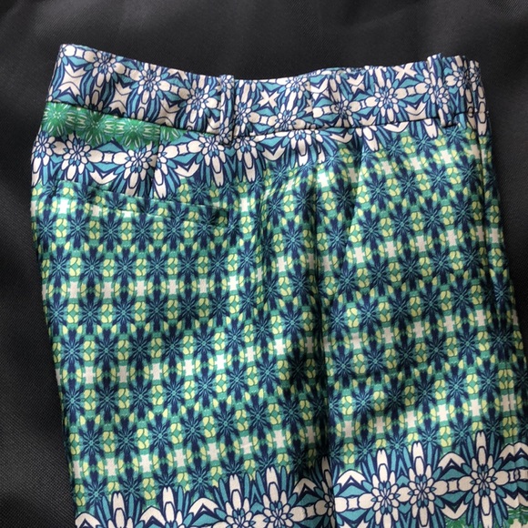 J Crew Collection Multicolored Floral Pattern Crop Pant - Picture 12 of 13